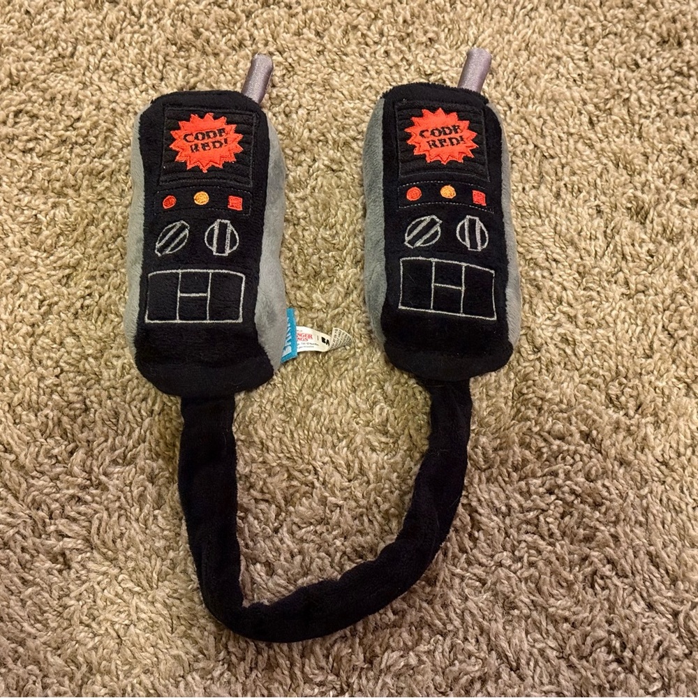 BARK BOX Stranger Things Code Red Walkie Talkie Dog Toy